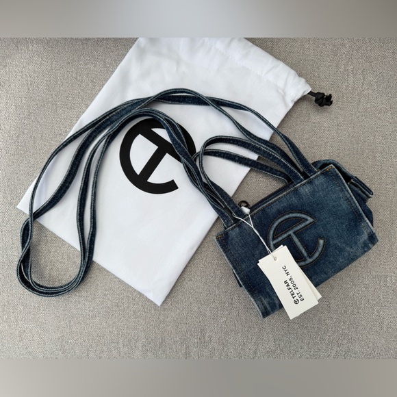 Telfar Small Denim Shopper Bag - Picture 6 of 12